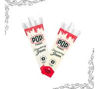 6 Pop Cones Pre Rolled Cones Rolling Papers | Size : King Size Ultra Thin Papers | 2 Pack Bundle | Strawberry