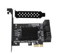 6 Port PCI Express 2.0 SATA III 6Gbps RAID Controller Card, SATA 3.0 PCI Express Expansion Card Compatible for SATA6G 3G 1.5G HDD