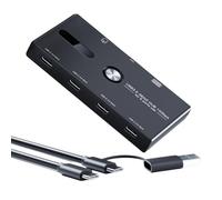 6 Port Type C USB Adapter Support Multi-Port USB Splitter for Data Transfer and Connecting Mouse and Keyboard Devices