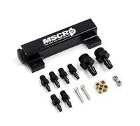 6 Port Vacuum Block Intake Manifold Kit Fuel Wastegate Turbo Boost 1/8NPT for Racing