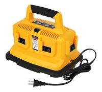 6-Ports Simultaneous Rapid Charger Station, Replacement for Dewalt 20v Battery, Compatible with Dewalt 20v Lithium Ion Battery DCB200 DCB205 DCB206 DCB606 DCB609 DCB612 DCB615