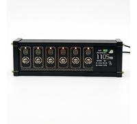 6 Ports USB C Splitter, 15W Modular USB Hub Power Strip with Individual Switches, Color Screen and Voice Control Desktop USB Splitter for Phones, Tablets, and Low-Power Gadgets, Plug and Play