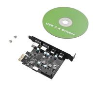 6-Ports USB PCIe Card, PCI Express to Type C USB-A Type-E 19-PIN Expansion Card, Up to 5Gbps