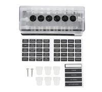 6 Position Circuit Breaker Quick Connect 100A Overload Protection with Clear Insulating Cover for Vehicles and Boats ABS Tin Plated Copper 161x66x56mm