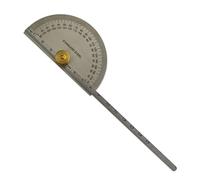 6" Protractor 0-180 (Thin End) : Engineers Depth Gauge Marking Measuring Angles Mitre 150mm (75)