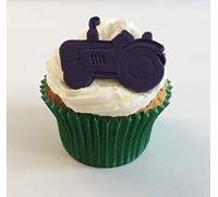 6 Purple Sugar Tractor Cake Decorations- Edible, Unique and Made with Love in The UK!