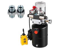 6 Quart Double Acting Hydraulic Unit Hydraulic Pump, 12V, For Trailer Dump Truck Lift, For Bridges/Building/Machinery Industries