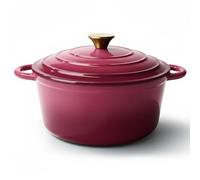 6 Quart Dutch Oven Pot with Lid, Non Stick Enameled Cast Iron Dutch Oven for Bread Baking, Heavy-Duty, Oven Safe Ceramic Cookware Up to 500°F for Baking, Braising, Stews, Roasting, Rose