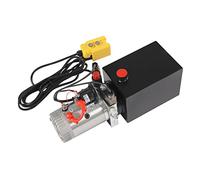 6 Quart Hydraulic Pump, 3KW Double Acting Hydraulic Pump Powerful Motor with Wired Control, 12V DC Hydraulic Power Unit for Dump Trailers Motorbike Lifters