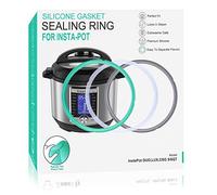 6 Quart Instant Pot Sealing Ring - Replacement Pinch Test 100% Silicone Gasket Seal Rings for 6 Qt Instapot Programmable Pressure Cooker - Insta Pot Accessories Fit for 6QT 3-Pack