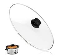 6 Quart Oval Glass Lid Compatible with Hamilton Beach Slow Cooker 33665G, Crock Pot Replacement lid, Slow Cooker Crock Pot Lid Replacement Part, 1 Pack