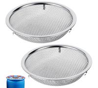 6" Rain Barrel Mesh Cover for Rain Barrels, 2-Pack 304 Stainless Steel Screen Filter, Never Rust -Kitchen Wash Colander -Compost Sifter, for Keep Leaves, Mosquitos Outside, Soil Sifter, cleaning seeds