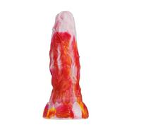 6'' Realistic Monster Dildo Liquid Silicone Penis Anal Plug with Strong Suction Cup Dog Knot Anal Plug Prostate Massage G-Spot Stimulation Adult Sex Toys for Women Men and Couples (C)