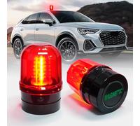 6" Red Rotating Flashing Beacon Light, LED Strobe Rotating Light with Magnetic Base for Vehicle Forklift Truck Tractor Golf Carts UTV Car Bus and Club Party Show Bar(Red, 1 Pack