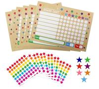 6 Reward Charts and 100+ Stickers - Reward Charts for Children Behaviour, Potty Training Stickers for Girls and Boys, Customisable, Educational and Rewards Good Behaviour