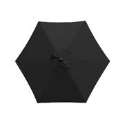 6 Ribs 8 Ribs Sun Umbrella Replacement Cloth, Outdoor Table Umbrella Fabric Canopy Cover, 200cm 270cm 300cm Replacement Umbrella Canopy For Garden Patio Yard Beach Pool Market Table(Color:Black,Size:8