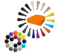6 Ribs Umbrella Replacement Cloth, 6.6-9.8ft Outdoor Market Umbrella Replacement Top, Rainproof, Canopy Only, for Yard, Beach, Garden(Orange Color,6 ribs: 2.7m/8.9ft)