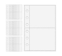6-Ring A7 Refill Pages - Clear | Transparent Pockets for Mini Binder | Pack of 10 Transparent Pockets for Stickers Photos Cards Receipts Office Supplies Project Manager Teacher PP Plastic Pack of 10