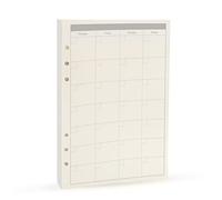 6 Ring Binder Refill, Undated A5 Planner Inserts, Monthly Planner Refill for Filofax, Tracker Book, 45sheets/90pages, Harphia (A5 5.59 x 8.27 inches, Monthly)