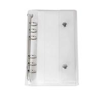 6 Ring Transparent PVC Binder Cover - Clear A6 A7 Loose Leaf Folder | Budget Planner Cover for Photocard Scrapbook Photo Document Storage, Portable Expense Ticket Organizer Binder for Boys Girls Kids