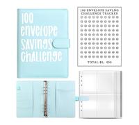 6-Rings Budget Binder with Cash Envelopes and Stickers, Budget Binder Planner Notebook for Budgeting and Saving Money Memory Notebook