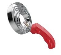 6 Rings Curry Comb Horse Brush Scraper Reversible Stainless Steel Livestock Shedding Comb with Soft Touch Grip for Horses Dog Pet