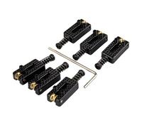 6 Roller Bridge Tremolo Saddles With Wrench For Strat Tele Electric Guitar(Black)