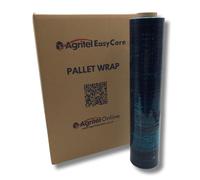 6 Rolls 15mu 400mm x 300m Blown Flush Core Blue Tint Hand Pallet Wrap Food Handling Strong Rolls Blue Pallet Stretch Shrink WRAP CAST Parcel Packing Cling Film