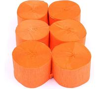 6 Rolls 4.5cm x 25m Crepe Paper Party Streamers, Streamers Backdrop Hanging Dec