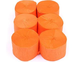 6 Rolls 4.5cm x 25m Crepe Paper Party Streamers, Streamers Backdrop Hanging Dec