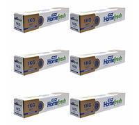 (6 Rolls)- 64M Aluminium Foil Paper 30cm x 64m, 18 Micron Tin Foil Recyclable Aluminium Sandwich Sheet Wrapping Paper Foil Wrap Food Service Catering Great for Baking Grilling Roasting