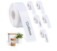 6 Rolls 960 Stickers 12x40mm for Phomemo D30 Labels, Waterproof Self-Adhesive Label Maker Tapes, Thermal Printer Paper for Home Office Organisation, Storage, Kitchen Jars and Product Pricing