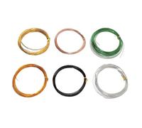 6 Rolls Aluminum Craft Flat Wire 32.8ft, Bendable 0.5mm x 1mm Flat Wire for Jewelry Making, Weaving and Enameling, Assorted Colors for Sculpting and DIY Crafts