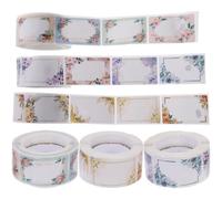 6 Rolls Blank Name Stickers Six Coated Paper Adhesive Label