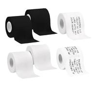 6 Rolls Christian Athletic Tape Set, 1.97 in x 22.97 ft, 5 cm x 700 cm Cotton Fabric Cross Athletic Tape, with Bible Verse Prints, Serrated Edge for Ankle and Wrist Protection