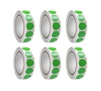 6 Rolls Circles Labels Round Sticker Red Dot Sticker Circular for Calendar Marking Inventory Management Red Dot Round for Home Office School