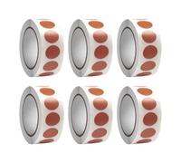 6 Rolls Circles Labels Round Sticker Red Dot Sticker Circular for Calendar Marking Inventory Management Red Dot Round Circular Colour Coding Label