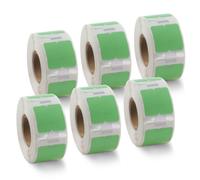 6 Rolls Green Multi-Purpose Labels for DYMO LabelWriter 450 & 4XL - 6000 Self-Adhesive Labels