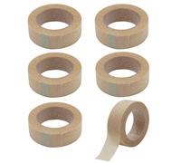 6 Rolls Hypoallergenic Micropore Surgical Tape 1.25cm x 10 Yards Medical Grade SkinTape for Wound Care, Rhinoplasty, Injuries & Swelling Breathable, Self Adhesive & Residue Free Brown Tape