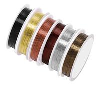 6 Rolls Jewelry Making Wire, 0.3mm Jewelry Beading Wire Thin Jewellery for Ring Making Wires Tarnish Resistant Bare Copper Jewelry Wire Craft Metal for Jewellery Making DIY(10m Per Roll)