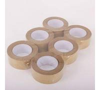 6 Rolls Kraft Paper Tape 48mm x 50m Picture framing, Masking, Packaging - Eco-Friendly - Made in The UK with Recycled Material