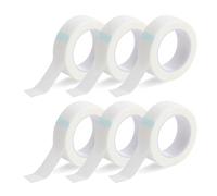 6 Rolls Micropore Surgical Tape 1.25cm x 9.14m Self-Adhesive Wrap Tape Microporous Surgical Tape Earring Cover Up Tape for Wound Dressings Care Eyelash Extension Injuries Swelling Sports (White)