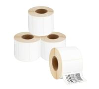 6 Rolls of 1500 White Self Adhesive Thermal Printer Labels 63.5 x 38.1mm