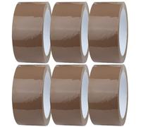 6 Rolls of 48mm x 66m Sellotape Rolls | Brown Packaging Tape for Packing Parcels, Boxes, Cartons, Postage, Moving House | Adhesive Brown Packing Tape | Parcel Tape (6)