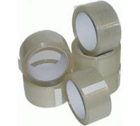 6 ROLLS OF CLEAR PACKING PARCEL TAPE 48mm x 66M (2")