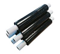 6 Rolls of Pallet Wrap - 17mu - 300M Black Stretch Film, 400mm Width with Extended Core - Eco-Friendly, Puncture Resistant, and Strong - Medium Heavy Duty Shrink (Pack of 6)