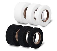 6 Rolls of Versatile Hemming Tape, 162 Yards of No-Sew Iron-On Fabric Fusing Tape for Easy Clothes Repair and Sewing Projects, Ideal for Pants, Dresse, Curtain and More (0.4/0.8/1.2 inch, White/Black)