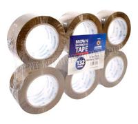 6 Rolls Per Pack 48MM x 66M Brown Packaging Tape for Parcels and Boxes. This 6 Rolls Pack of Heavy Duty Brown Packing Tape Provides a Strong, Secure and Sticky Seal for Your Boxes