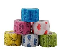 6 Rolls Pet Vet Wrap, GLADFRESIT Self Adhesive Bandage Tape, Non-Woven Cohesive Compression Bandage for Dog Finger Sports and Stretch Athletic (5cm x 4.5m)