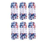 6 Rolls Pomp-A-Doodle Yarn, 100% Polyester Jelly Bean Small POM-POM Ball Yarn for Crochet Knitting Handcraft Mat Pet Nest 600g (6, Sunny Day)